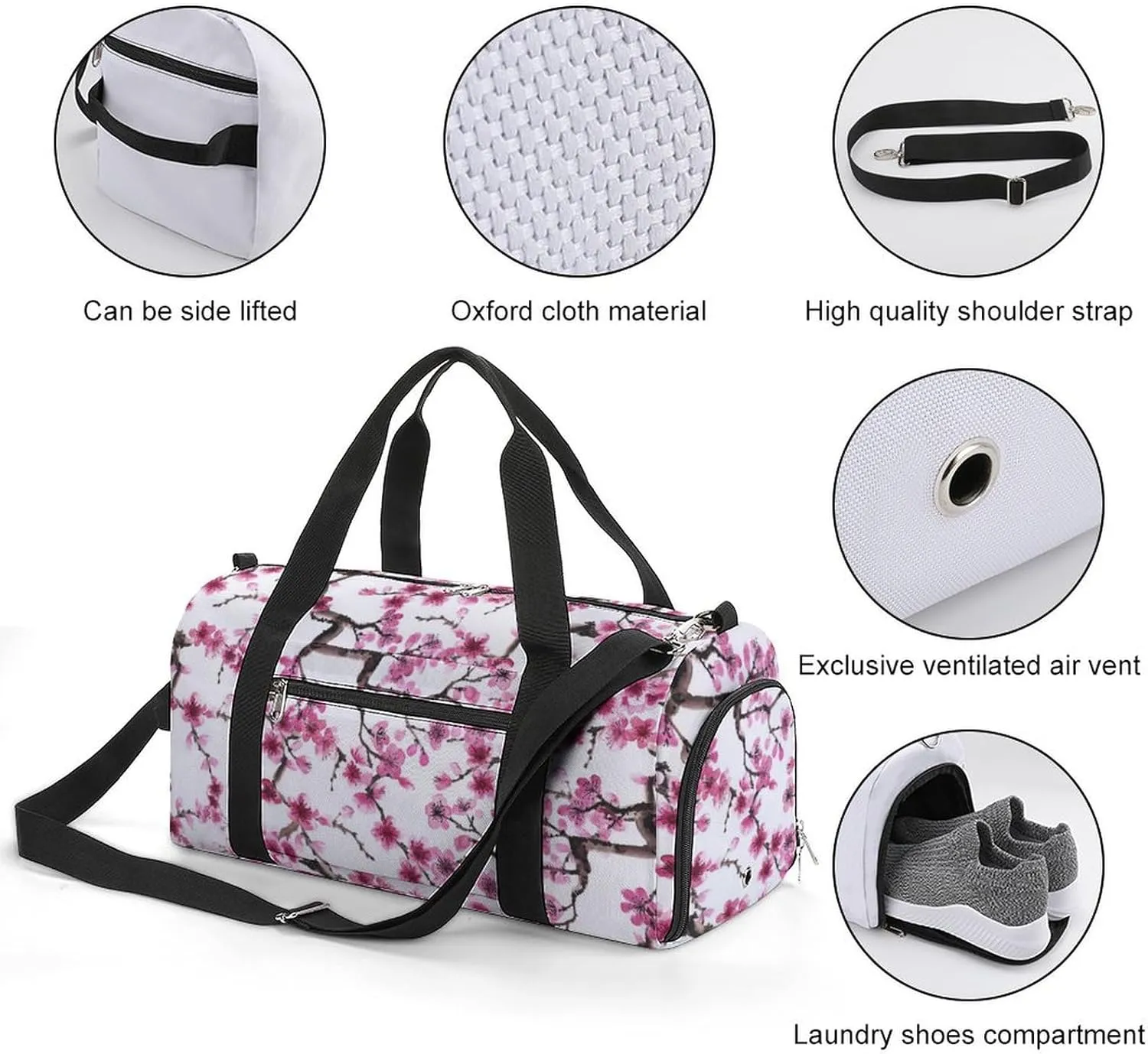 Psychedelic Sun Moon Stars Tie Dye Fitness Bag with Large Capacity Backpack And Waterproof Bag