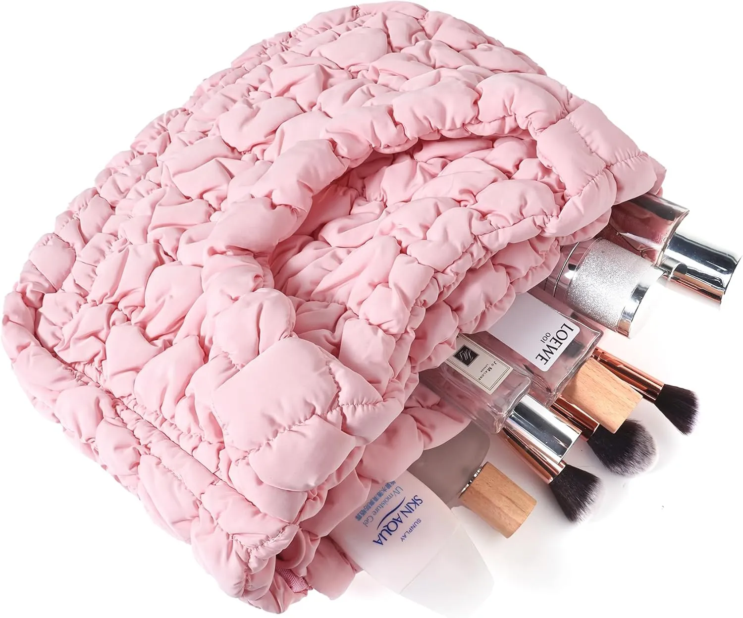 Puffer Tote Bag for Women Quilted Tote Bag Crossbody Carryall Bag Soft Puffy Hobo Handbag Puff Purse