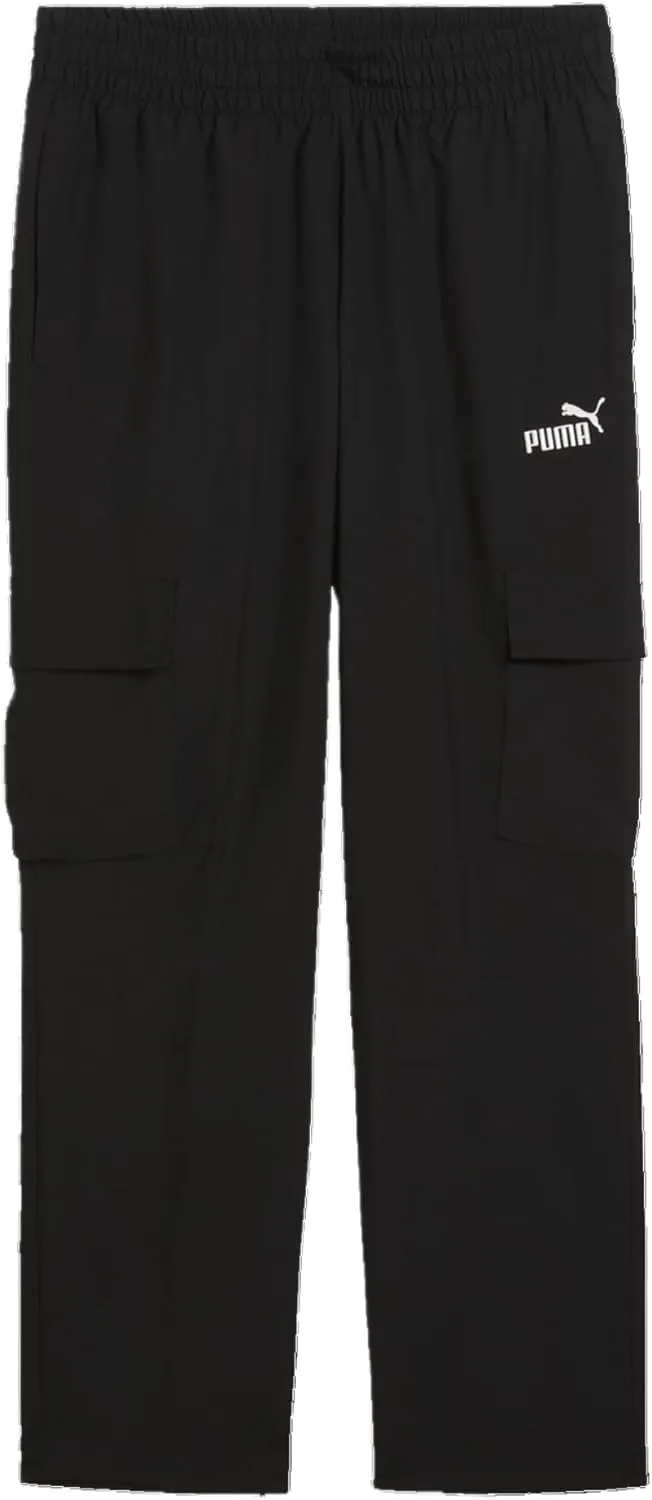 Puma Essential No.1 Logo Woven Cargo Pants - Men's (Black/White)