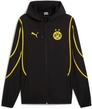 PUMA Mens Bvb Prematch Woven Jacket Coats Jackets Outerwear Full Zip - Black - Size XS