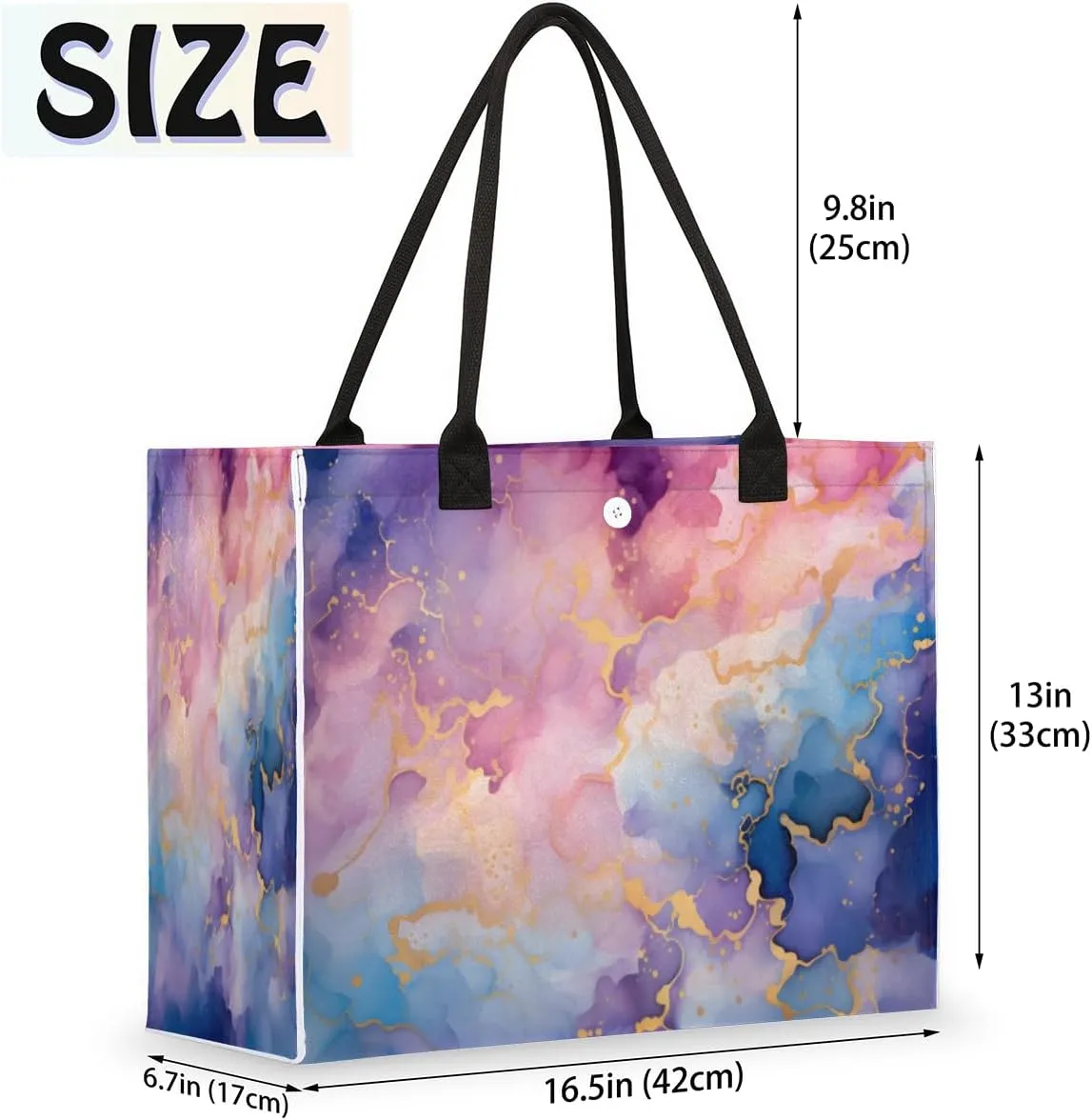 QsirBC Abstraction Classic Pattern Tote Bag for Women Shoulder Bags with Pockets Handbags Purses Large Totes