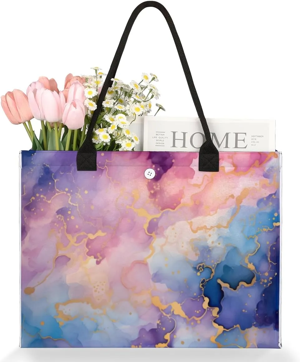 QsirBC Abstraction Classic Pattern Tote Bag for Women Shoulder Bags with Pockets Handbags Purses Large Totes
