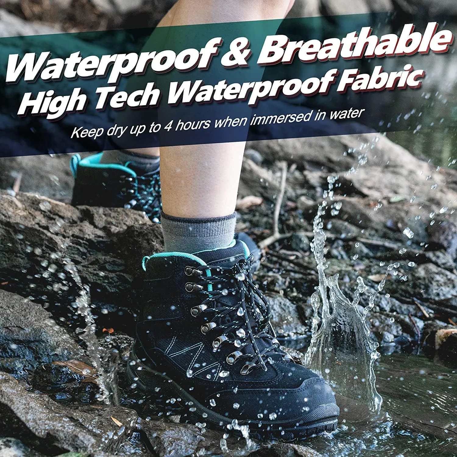 R CORD Snow Boots for Women Ankle Winter Boots for Women Hiking Boots Women Waterproof Durable Womens Hiking Boots for Outdoors