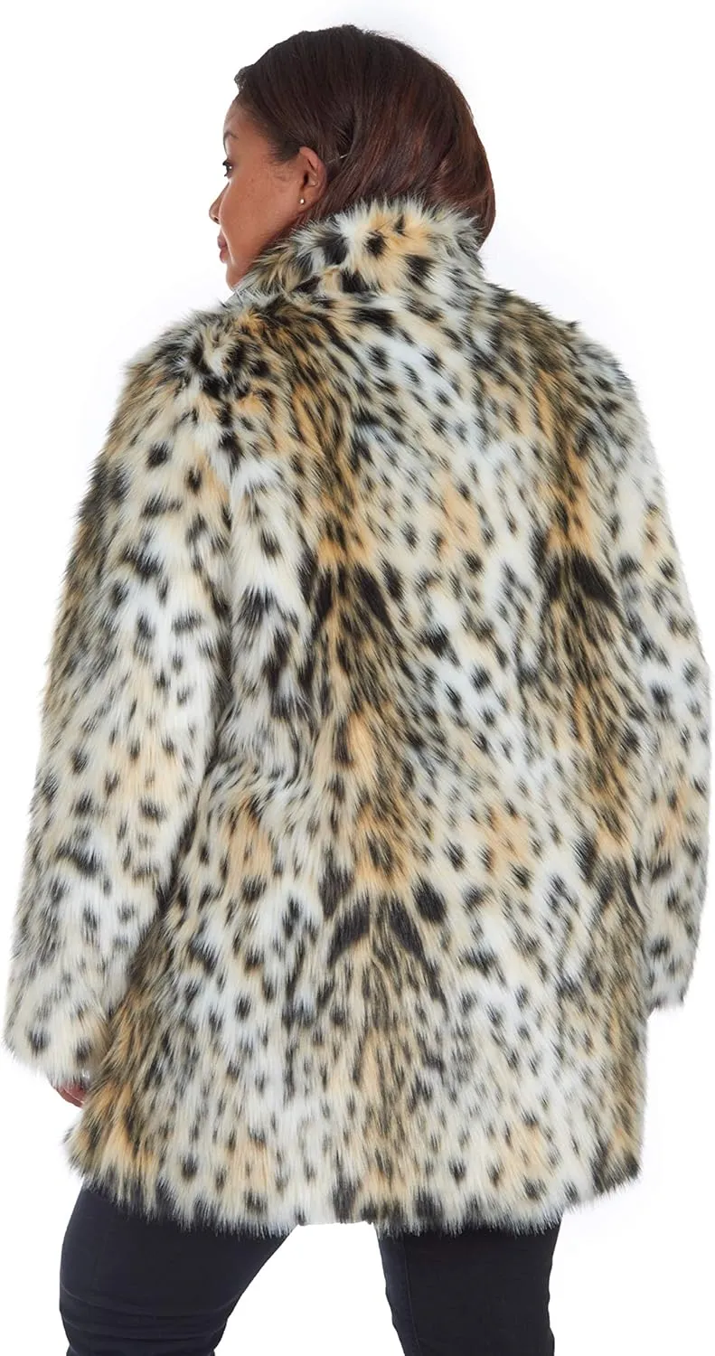 RACHEL Rachel Roy Women's Faux Fur Mid Length Coat