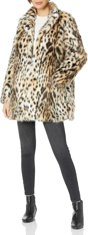 RACHEL Rachel Roy Women's Faux Fur Mid Length Coat