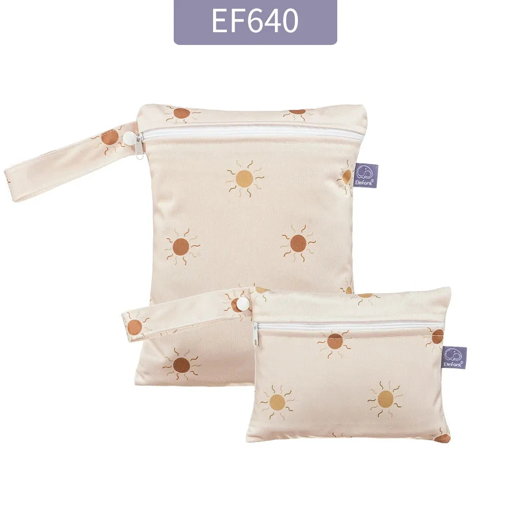 Rainbow&Sun Print 2pcs Set Storage Bag 18X14cm & Waterproof Diaper Bag18*25cm