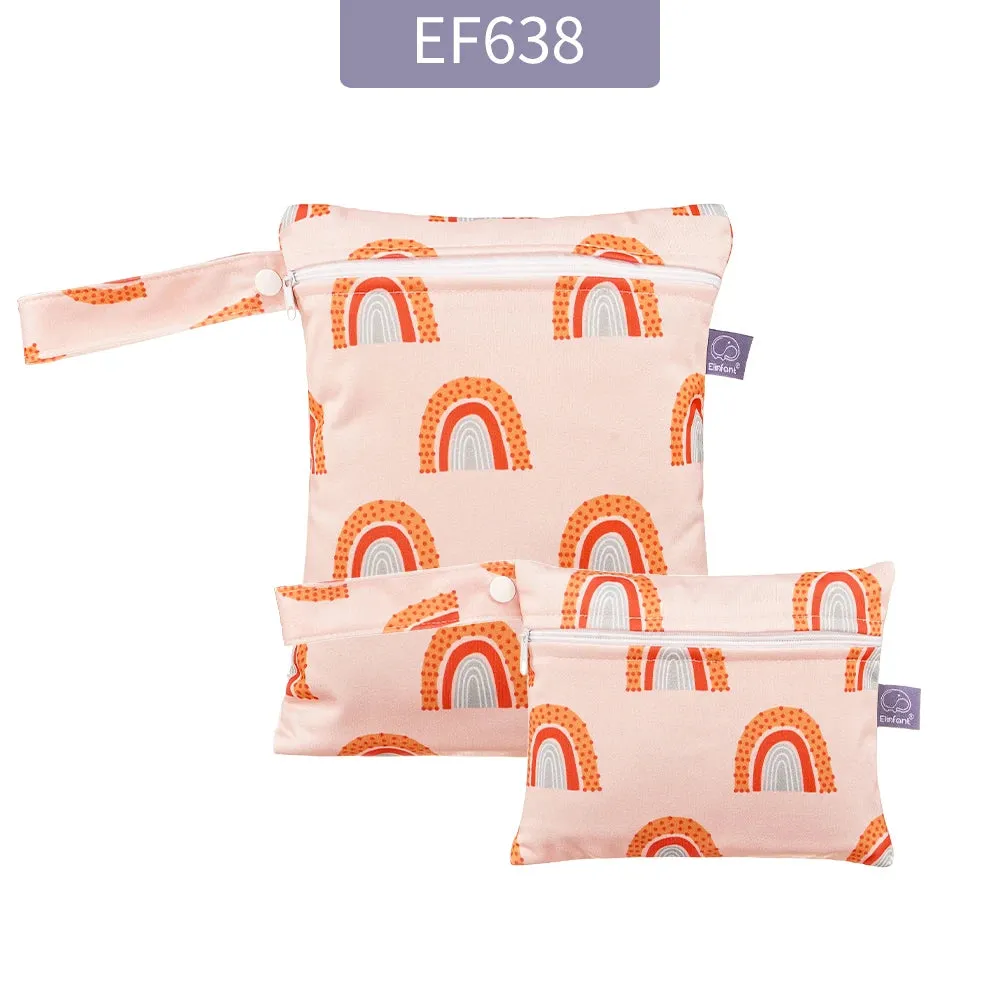 Rainbow&Sun Print 2pcs Set Storage Bag 18X14cm & Waterproof Diaper Bag18*25cm