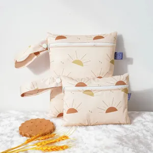 Rainbow&Sun Print 2pcs Set Storage Bag 18X14cm & Waterproof Diaper Bag18*25cm