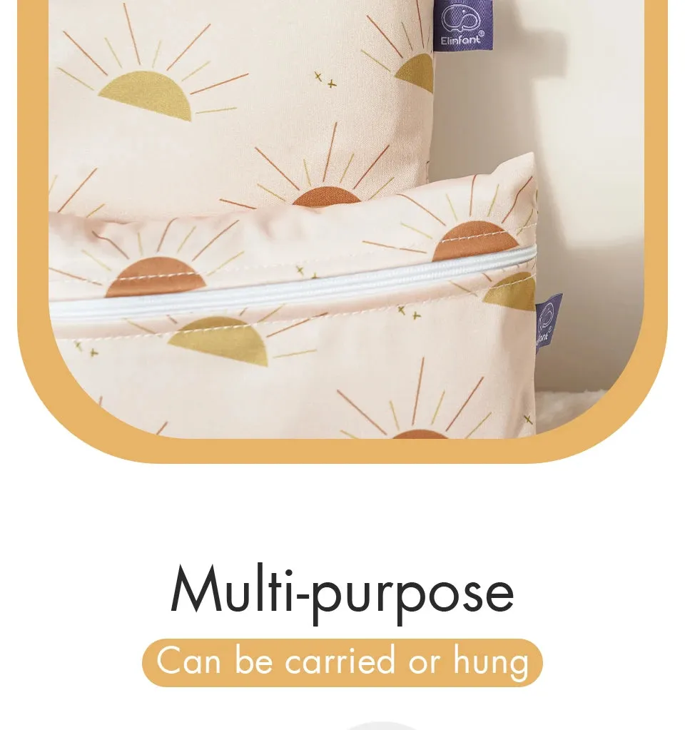 Rainbow&Sun Print 2pcs Set Storage Bag 18X14cm & Waterproof Diaper Bag18*25cm