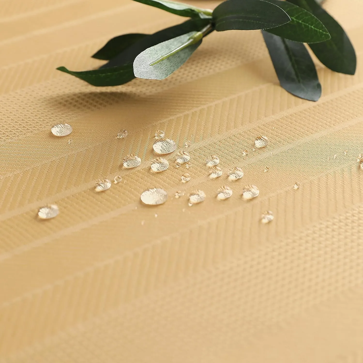 Randall Rectangle Tablecloth Oblong 60“×120“ 10 Feet Water Resistant Dust-Proof Stain Resistant Heavy Duty Table Cover for Kitchen Dinning Party Farmhouse Decoration 10-12 Seats, Wheat Gold