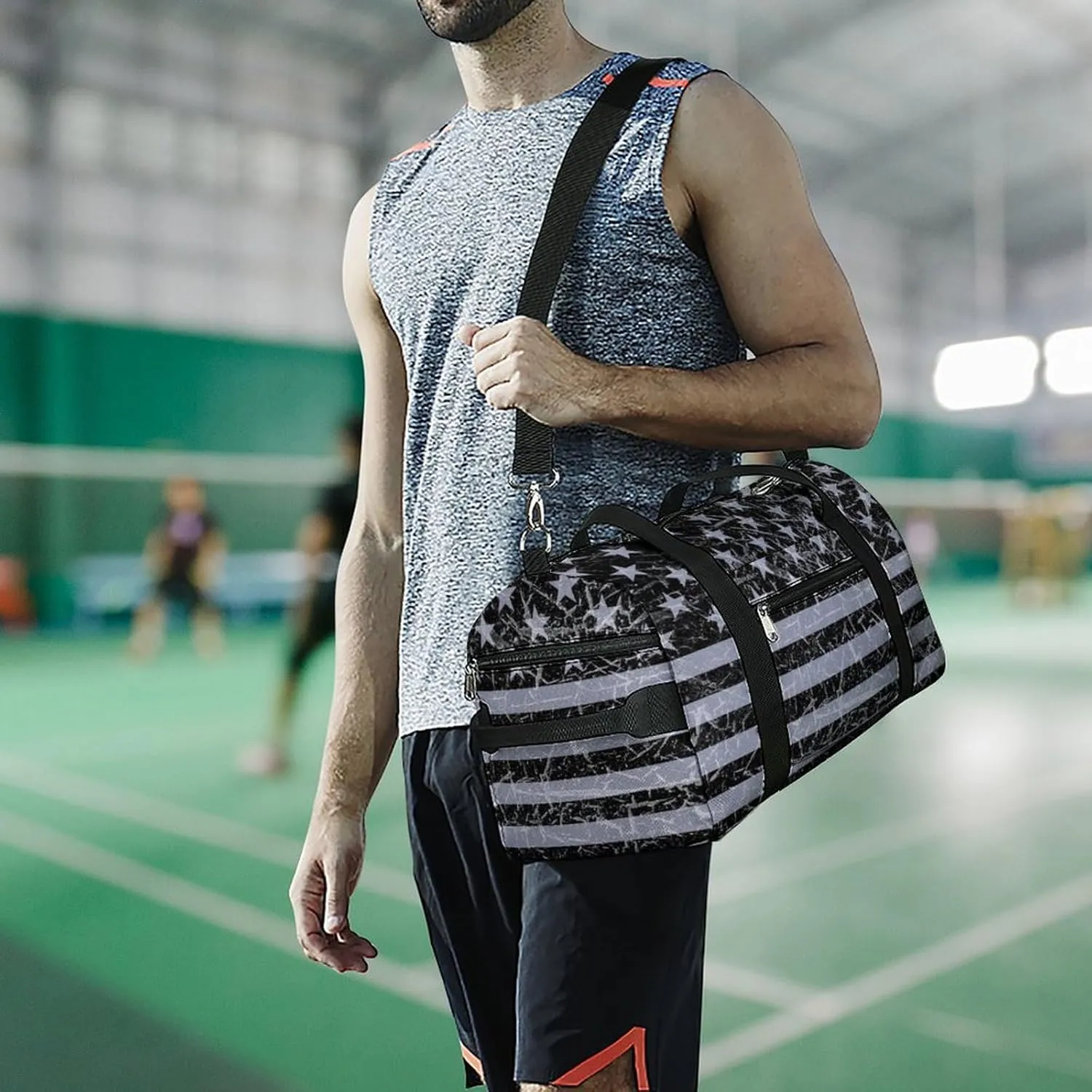 Rasta Lion with Sunglasses Fitness Bag with Large Capacity Backpack And Waterproof Bag