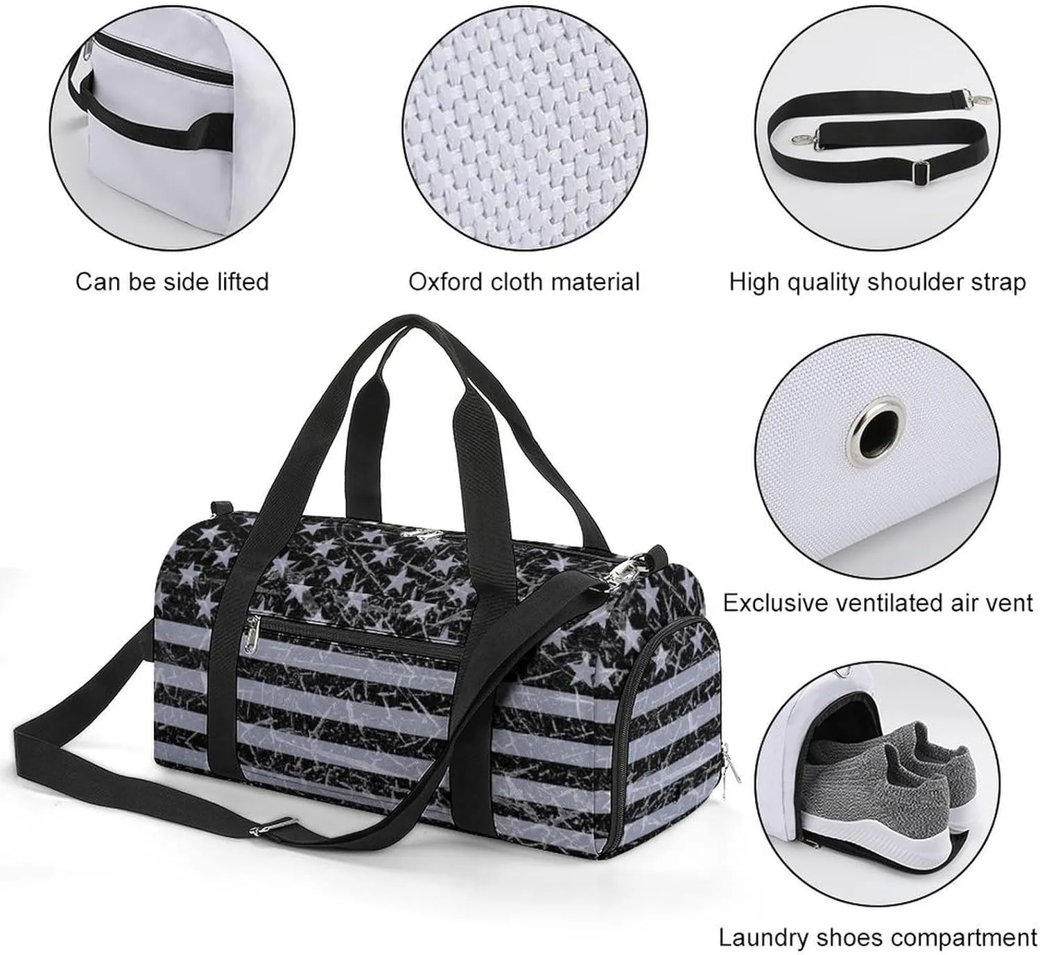 Rasta Lion with Sunglasses Fitness Bag with Large Capacity Backpack And Waterproof Bag