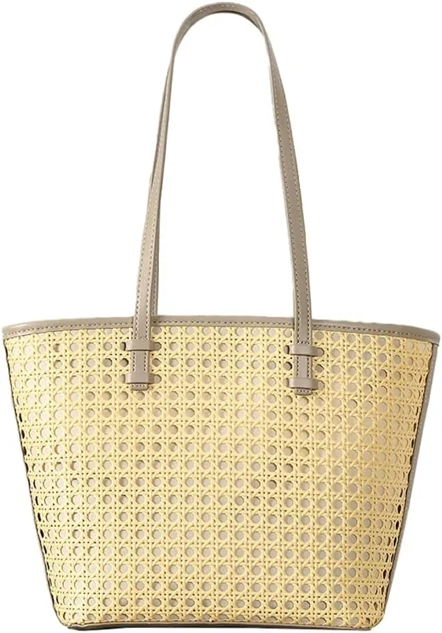 Rattan Hobo Bags for Women Woven Rattan Purses Handbag Shoulder Bag for Beach Summer Travel