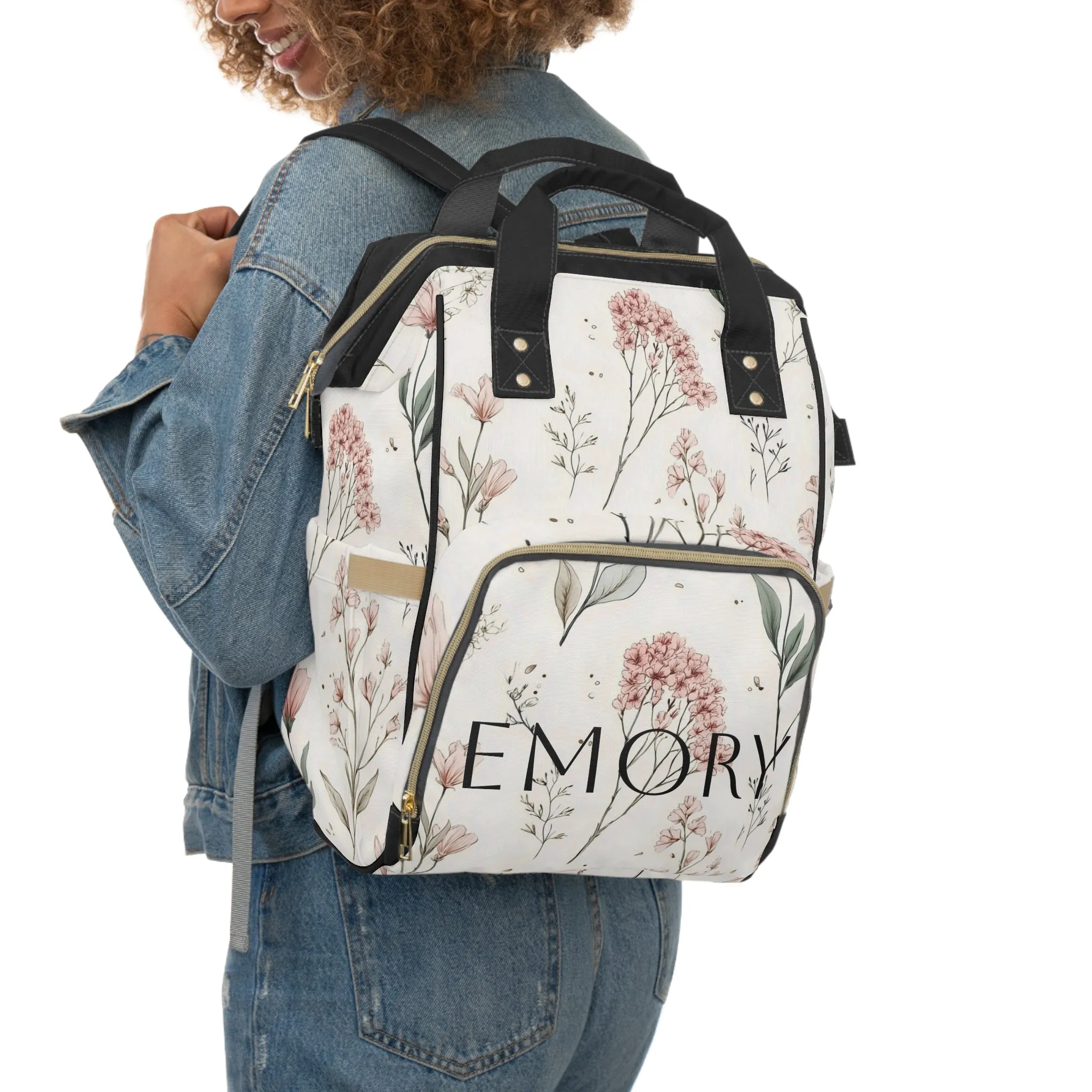 Rave reviews Backpack Diaper Floral Value-based Personalized