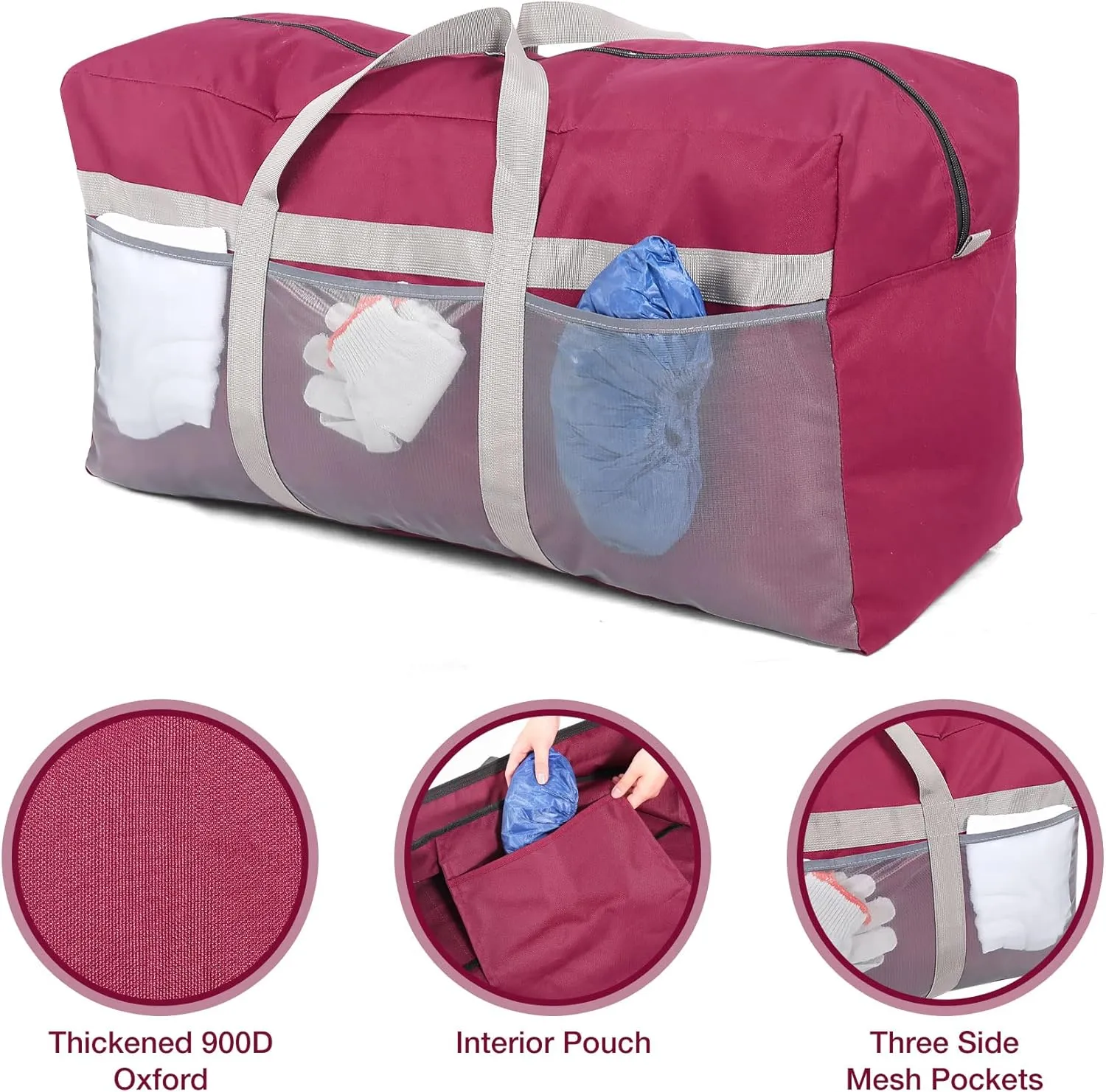 REDCAMP Foldable Travel Bag, Large Sports Bag, 75L/96L/100L, Lightweight Waterproof Tote Bag