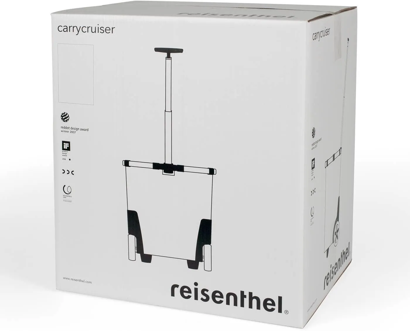 reisenthel carrycruiser dots - Portable Shopping Trolley with Sturdy Aluminum Frame, Shoulder Strap and Removable mesh Inner Bag -Water-Repellent
