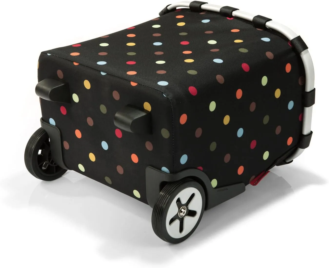 reisenthel carrycruiser dots - Portable Shopping Trolley with Sturdy Aluminum Frame, Shoulder Strap and Removable mesh Inner Bag -Water-Repellent