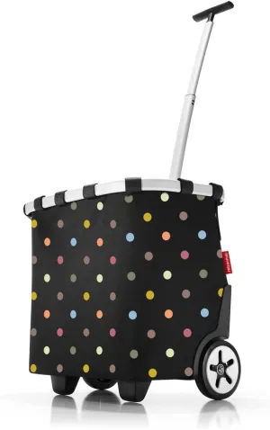 reisenthel carrycruiser dots - Portable Shopping Trolley with Sturdy Aluminum Frame, Shoulder Strap and Removable mesh Inner Bag -Water-Repellent