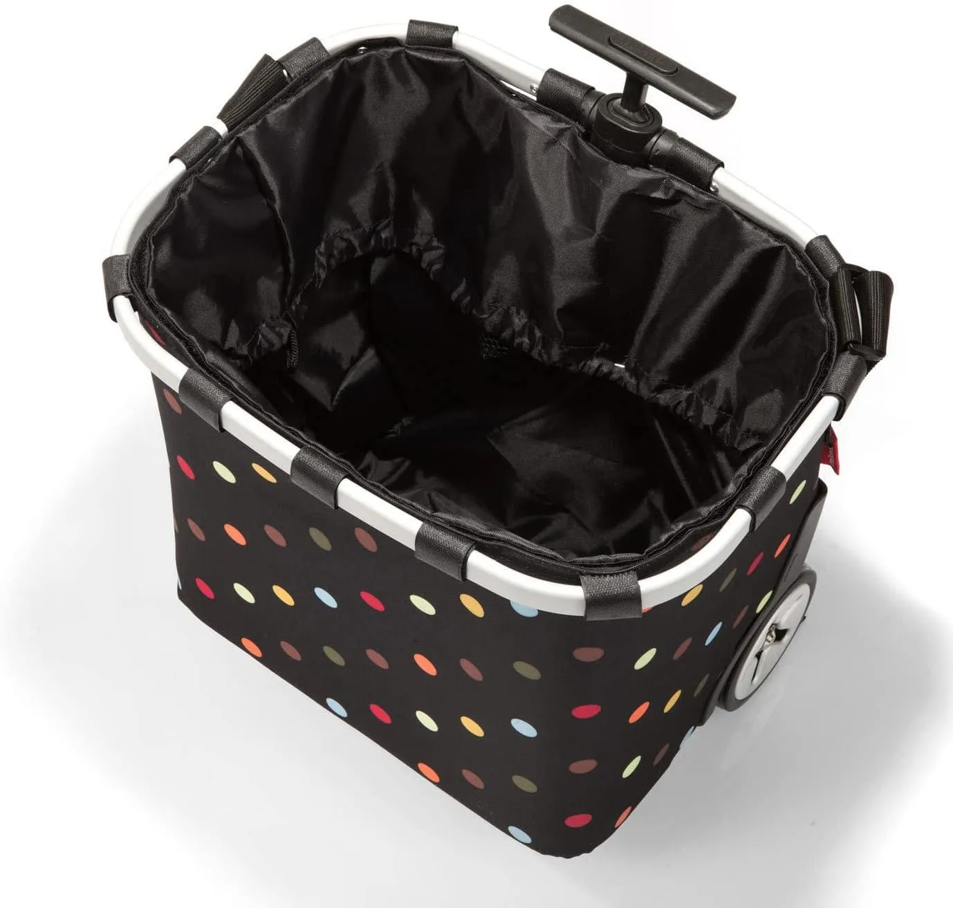 reisenthel carrycruiser dots - Portable Shopping Trolley with Sturdy Aluminum Frame, Shoulder Strap and Removable mesh Inner Bag -Water-Repellent