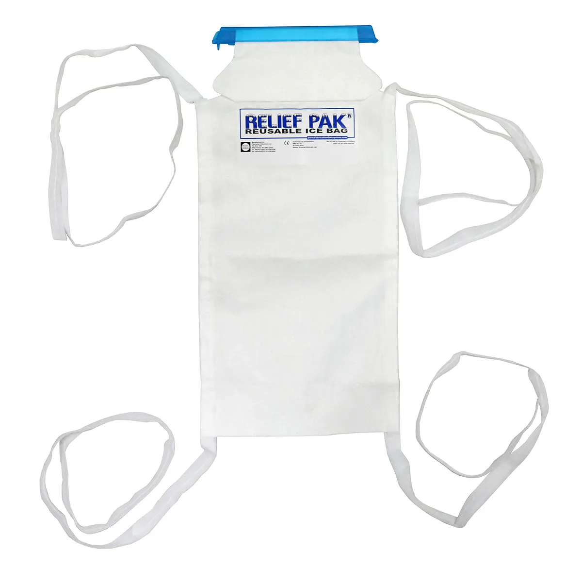 Relief Pak IB-3 Insulated Ice Bag - Tie Strings - Large - 7" X 13"