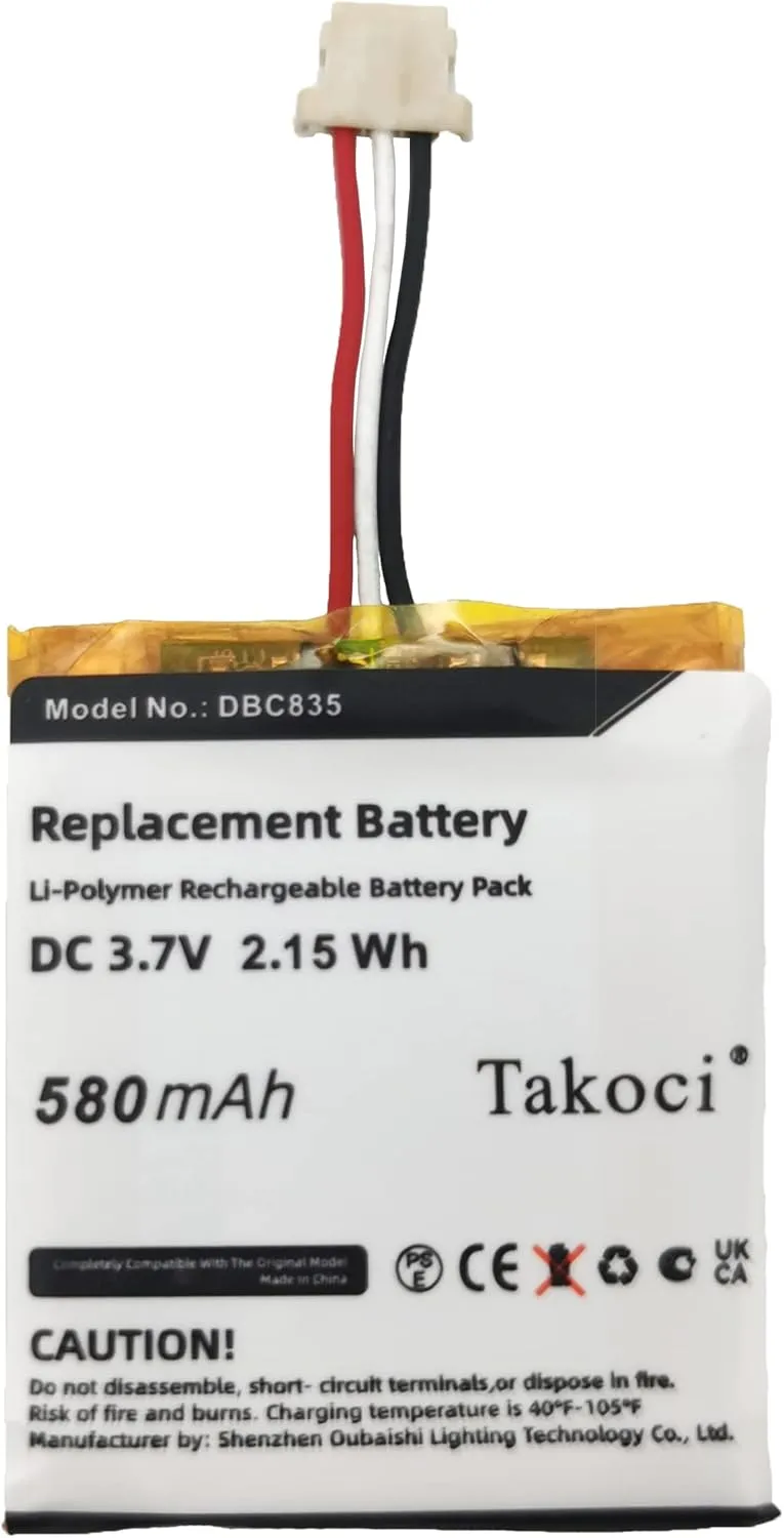 Replacement DBC835 DBC835-V2 Battery for ADT Wireless HD Doorbell Camera, 3.7V