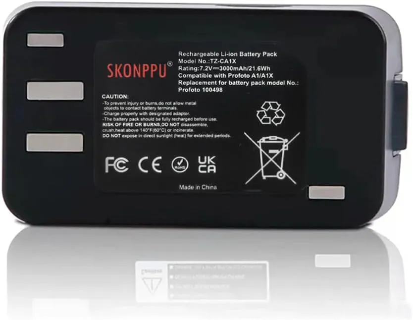 Replacement Li-ion Battery Compatible with Profoto Camera Flash A1/A1X/A10 Series (100498/100397) 7.2 V 3000 mAh/21.6Wh