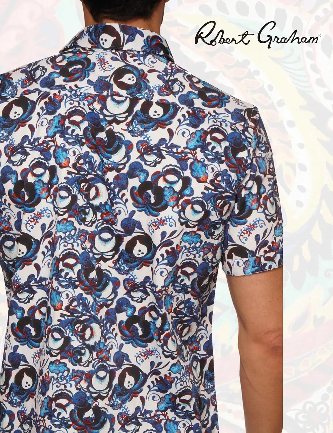 Robert Graham Men's Edmund Short Sleeve Woven Button Down Shirt