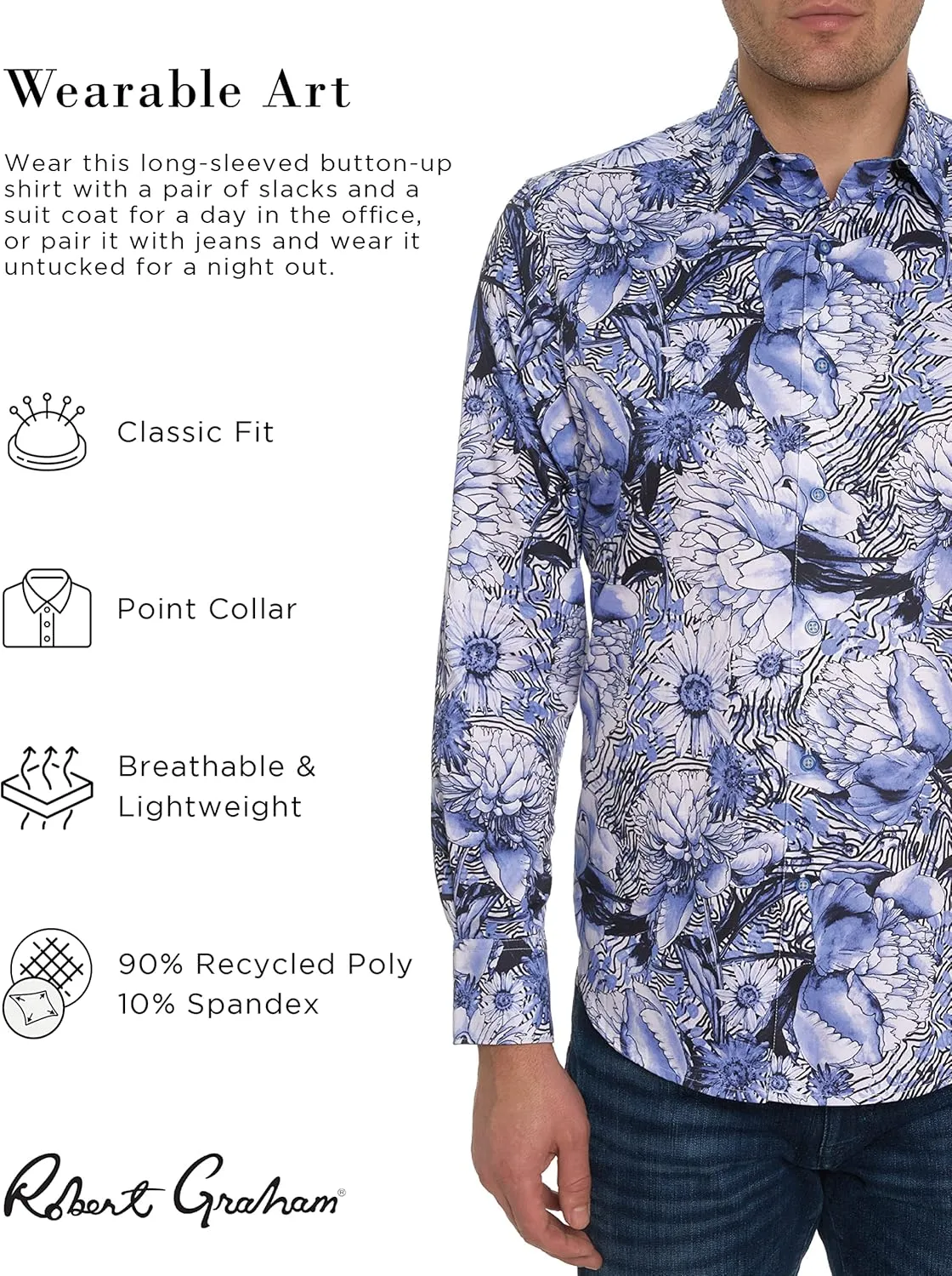 Robert Graham Men's Rooney Long-Sleeve Woven Shirt