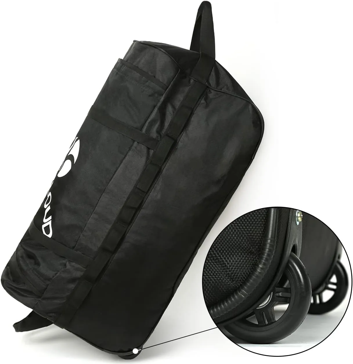 Rock Cloud Foldable Wheeled Duffel Bag with Wheels 85L Rolling Duffle Bag Packable 26 inch for Travel Camping Sports, Grey