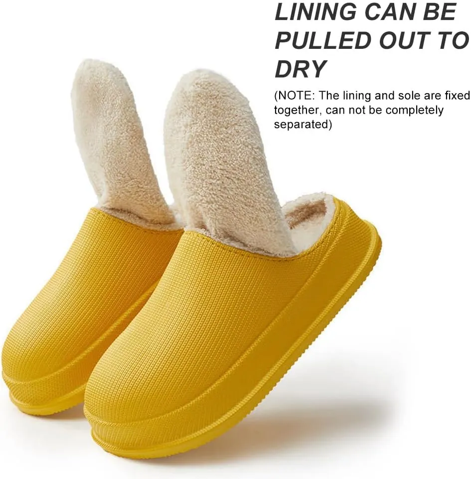 Rojeam Women Slippers Comfort Waterproof Winter Garden Shoes Warm House Slippers Indoor Outdoor for Men Women