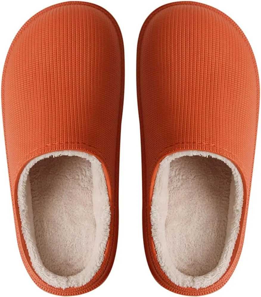 Rojeam Women Slippers Comfort Waterproof Winter Garden Shoes Warm House Slippers Indoor Outdoor for Men Women