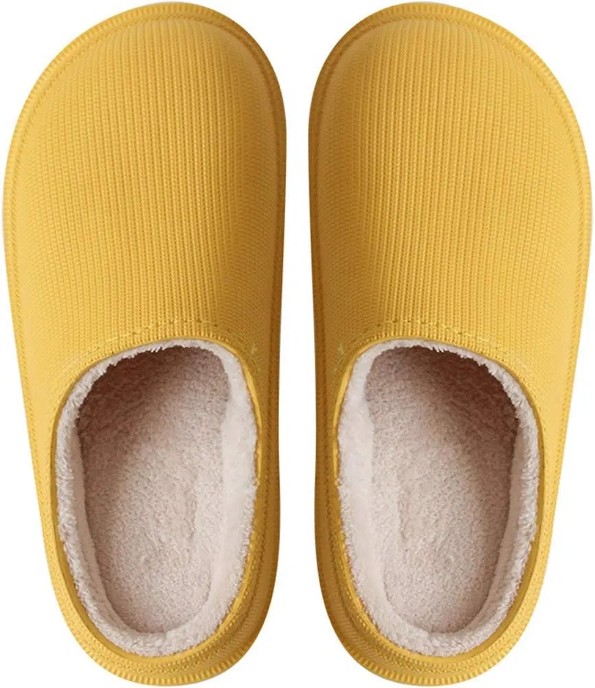 Rojeam Women Slippers Comfort Waterproof Winter Garden Shoes Warm House Slippers Indoor Outdoor for Men Women