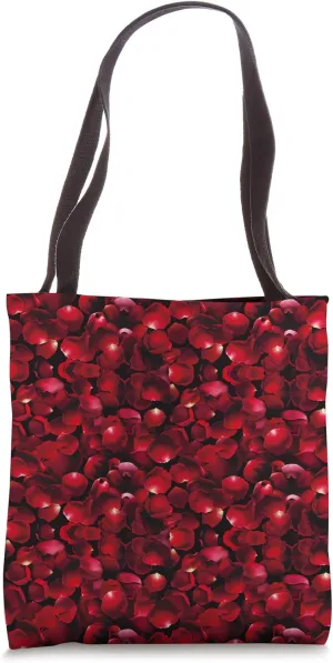 Rose Petals | Flower Pattern in Red Tote Bag