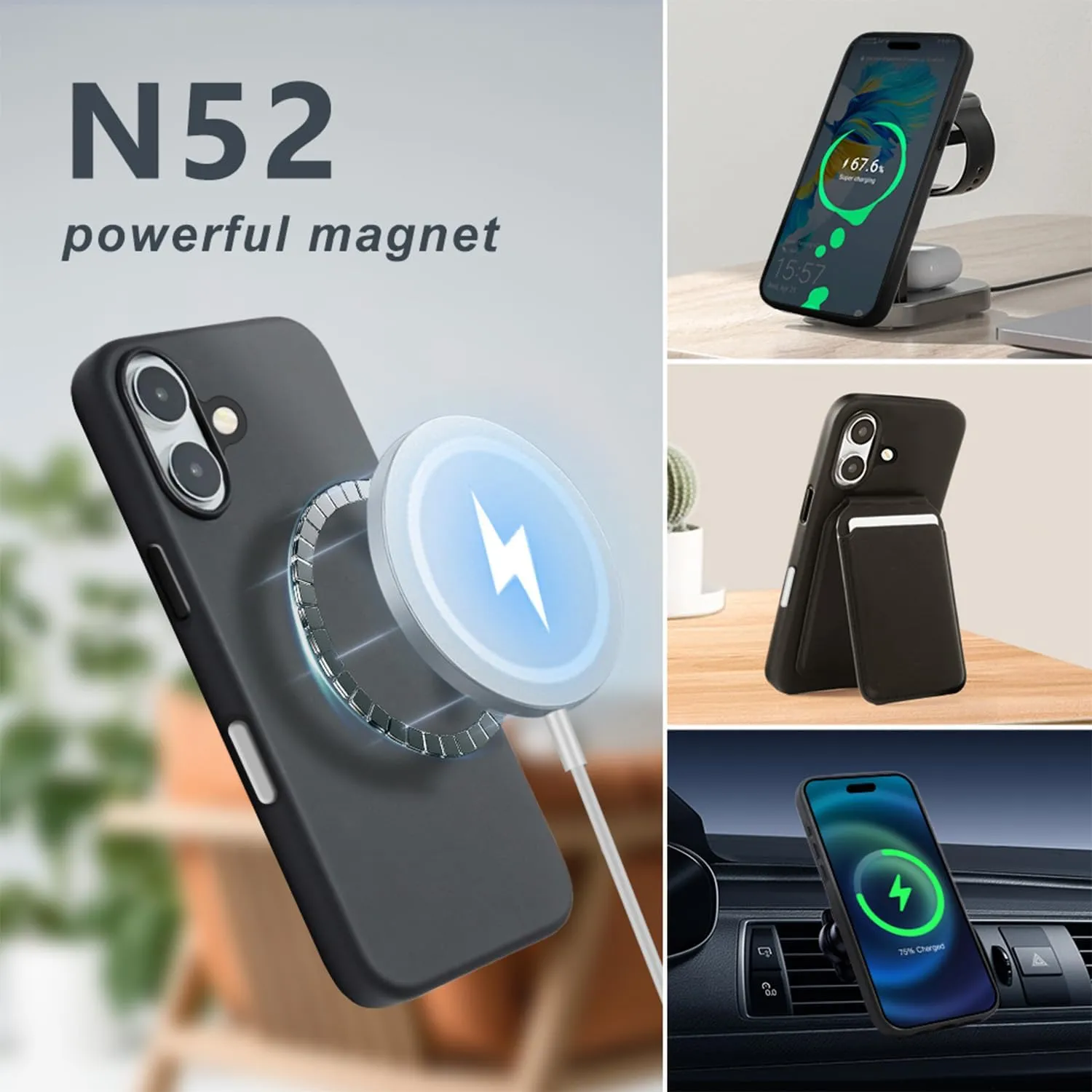 Roxx Next Era Case | Worldwide Unique | Compatible with iPhone 16 | MagSafe Compatible | Hardcase | Inner Protection | Screen Protection | Camera Protection Black
