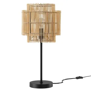 Rynx | Modway Nourish 1-Light Modern Bamboo/Metal Table Lamp in Natural
