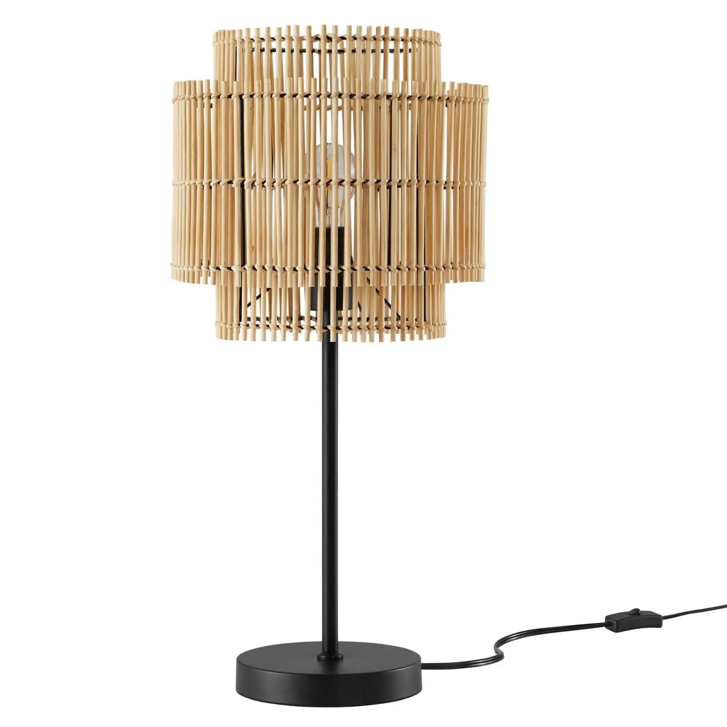 Rynx | Modway Nourish 1-Light Modern Bamboo/Metal Table Lamp in Natural
