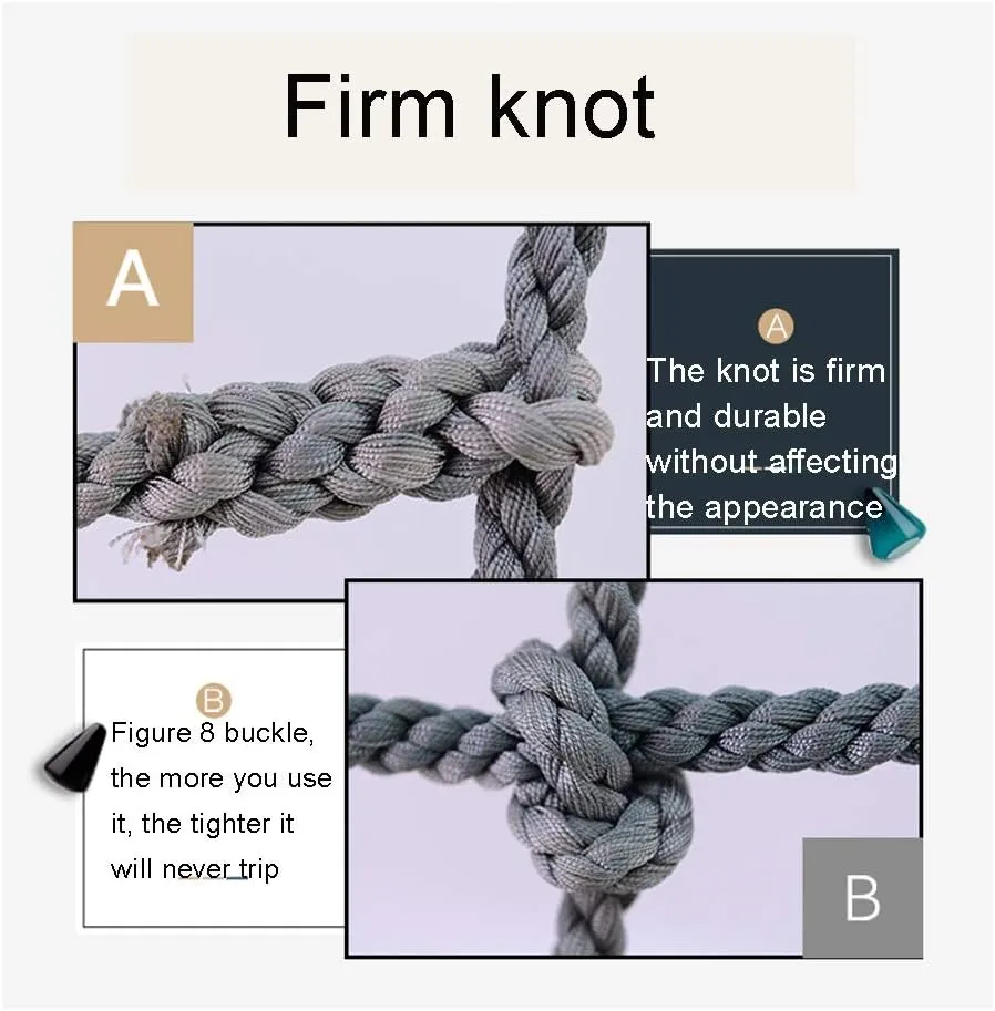 Safety Net Climbing Rope Net Netting Climbing Nets Nylon Truck Trailer Nets for Kids Cargo Net Playground Rock Rope net Automotive Cargo Nets Garden Netting Dia 8mm (Size : 1X1m/3.3X3.3ft)