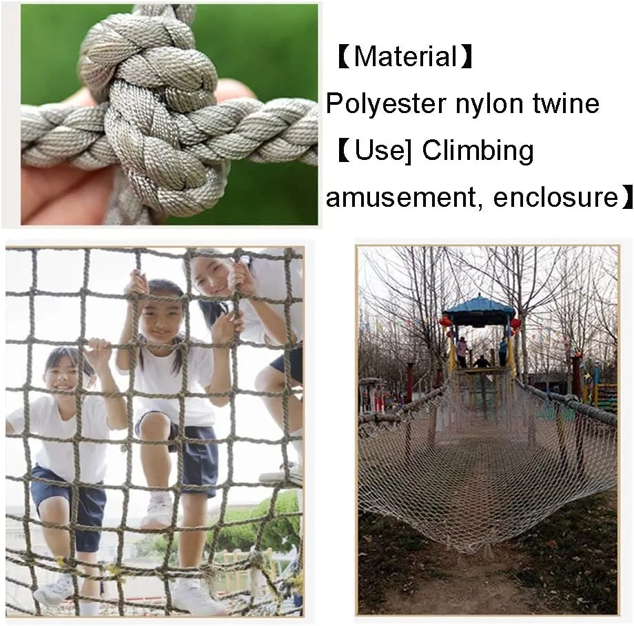Safety Net Climbing Rope Net Netting Climbing Nets Nylon Truck Trailer Nets for Kids Cargo Net Playground Rock Rope net Automotive Cargo Nets Garden Netting Dia 8mm (Size : 1X1m/3.3X3.3ft)