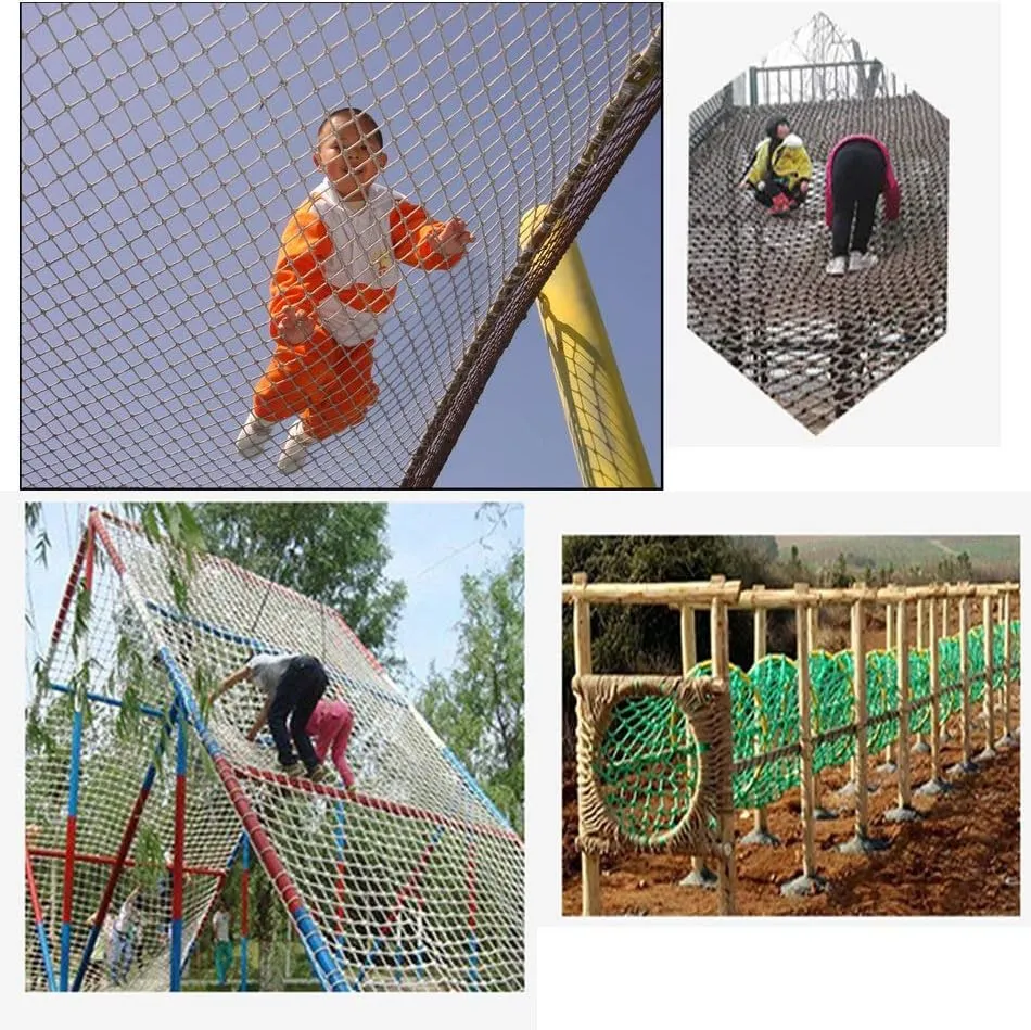 Safety Net Climbing Rope Net Netting Climbing Nets Nylon Truck Trailer Nets for Kids Cargo Net Playground Rock Rope net Automotive Cargo Nets Garden Netting Dia 8mm (Size : 1X1m/3.3X3.3ft)