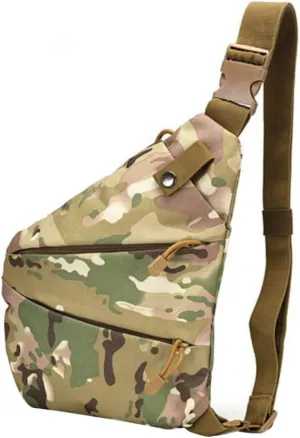 SAFIGLE Camping Hiking Bag Oxford Cloth Crossbody Bag Chest Pouch Smooth Zipper Multi-function