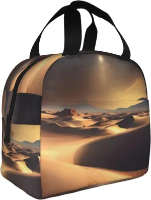 Sahara Desert Reusable Large Capacity Handheld Insulated Lunch Bag Lunch Bag For Work Office Camping Picnic