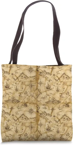 Sailor Treasure Map Pattern Tote Bag