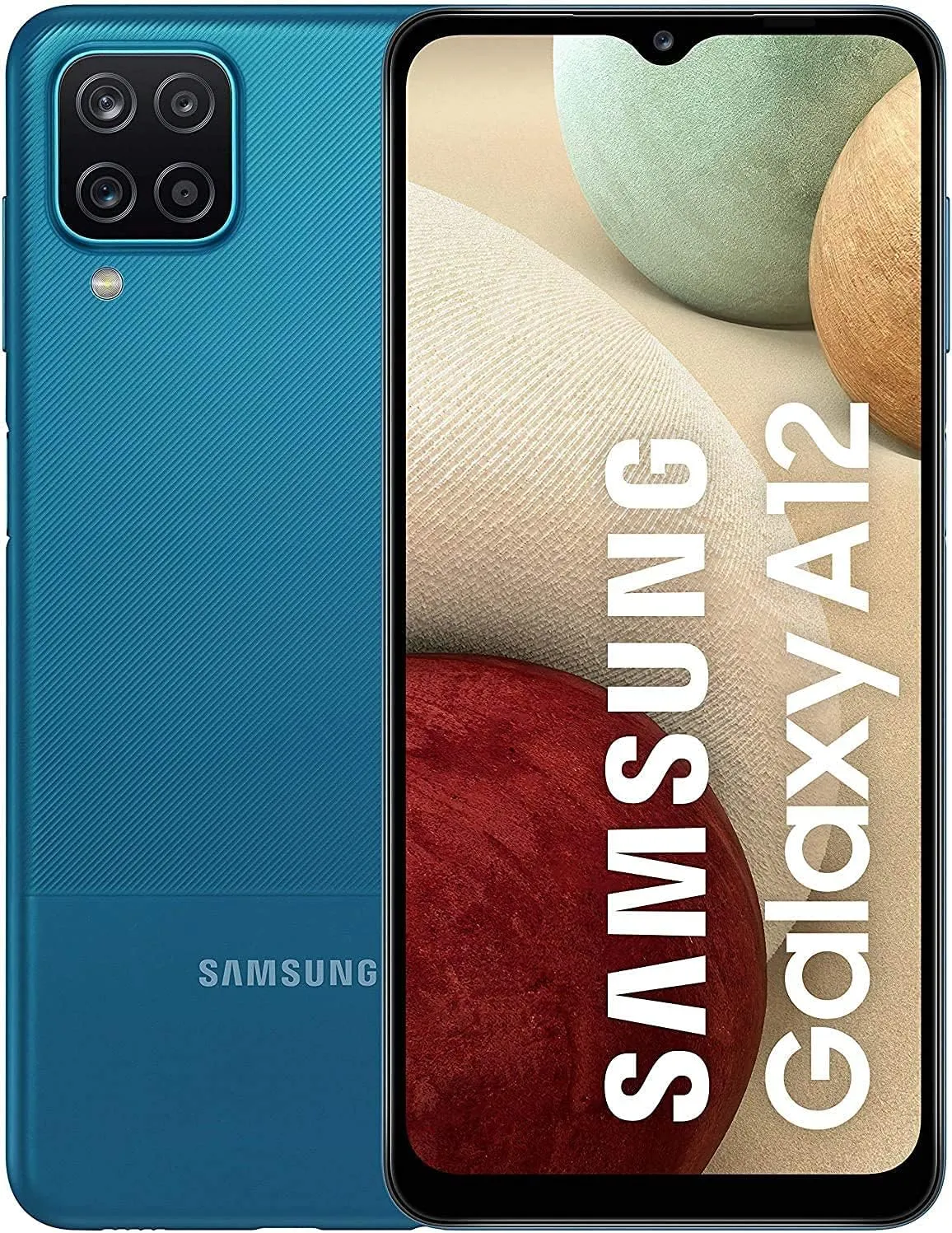 Samsung Galaxy A12 32GB A125U 6.5" Display Quad Camera Android Smartphone - Blue (Renewed) (AT&T Locked)