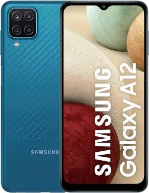 Samsung Galaxy A12 32GB A125U 6.5" Display Quad Camera Android Smartphone - Blue (Renewed) (AT&T Locked)