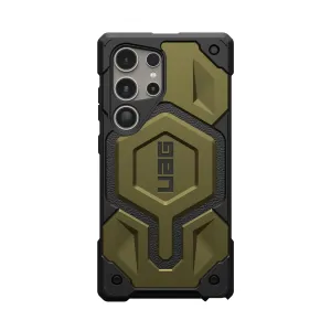 Samsung Galaxy S24 Ultra Monarch Pro (Inner Leather) Rugged Armor UAG Case with Magsafe - Green