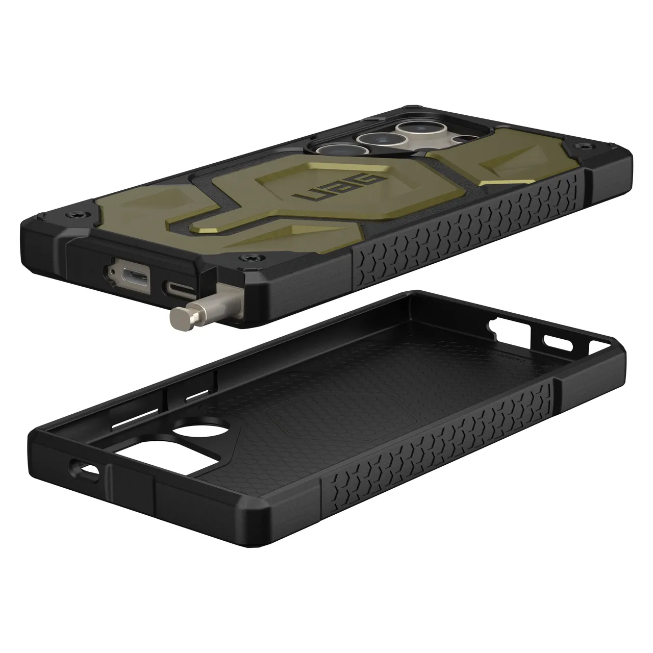 Samsung Galaxy S24 Ultra Monarch Pro (Inner Leather) Rugged Armor UAG Case with Magsafe - Green