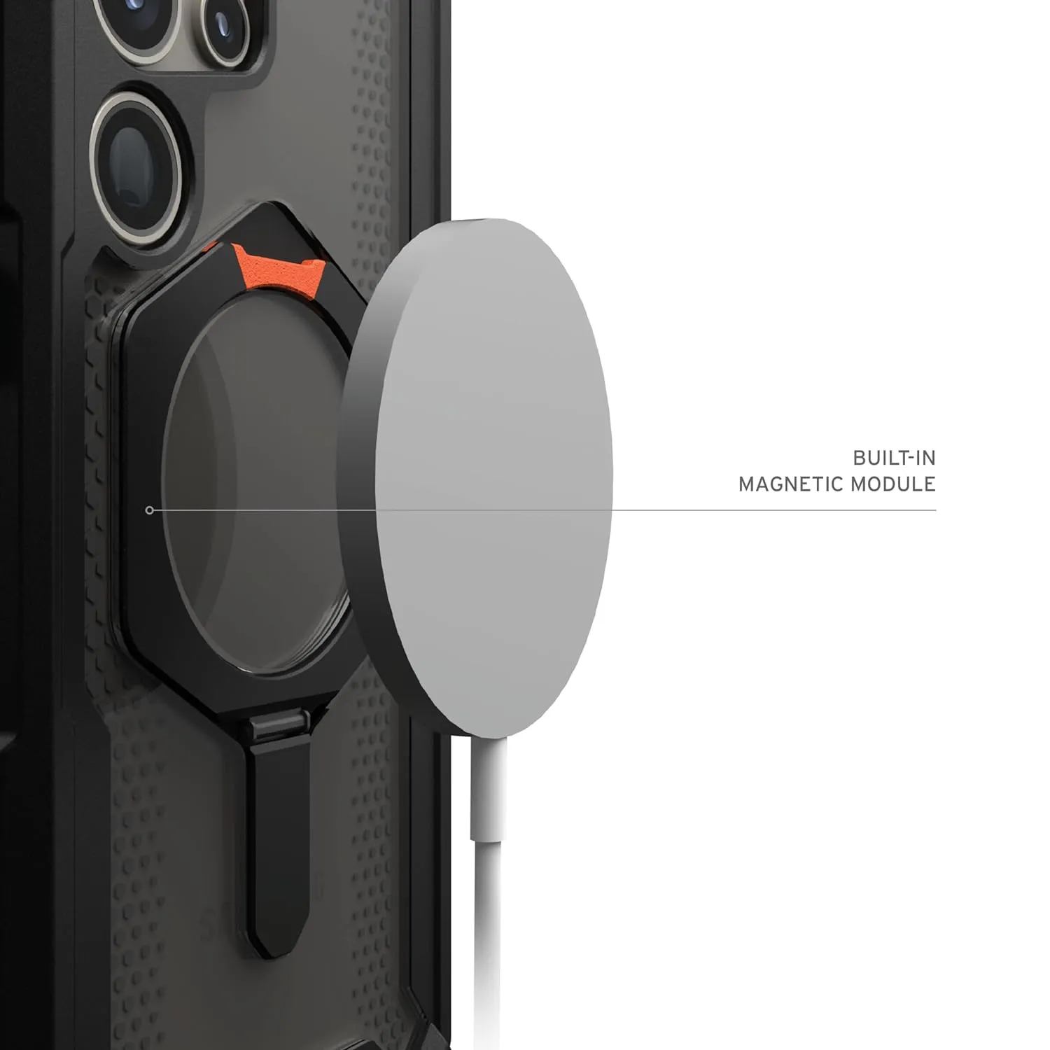 Samsung Galaxy S24 Ultra Plasma XTE Rugged Featherlight Shockproof Protective, Magnetic Ring Holder, Kickstand with Magsafe - ICE