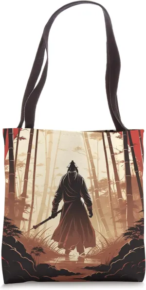 Samurai Reverie Tranquil Bamboo Realm Warrior Tote Bag