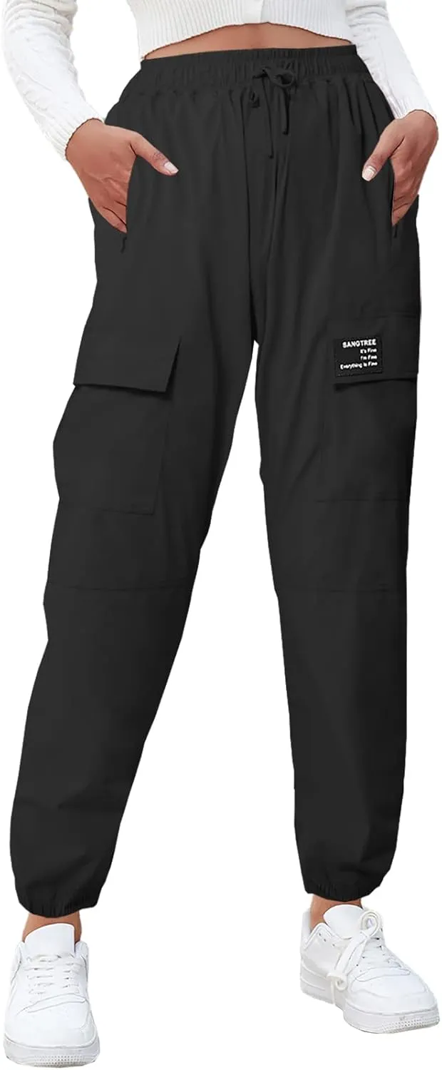 SANGTREE Girls & Women's Waterproof Outdoor Casual Cargo Jogger Pants