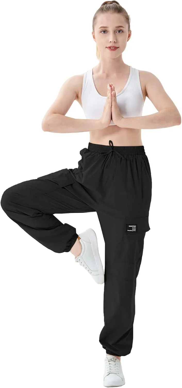 SANGTREE Girls & Women's Waterproof Outdoor Casual Cargo Jogger Pants